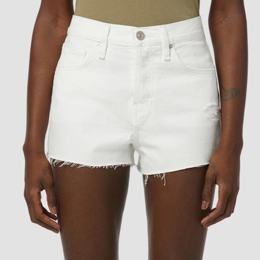 HUDSON WHITE DENIM SHORTS